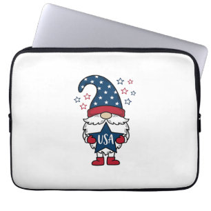 Housse Pour Ordinateur Portable Conception de chemise vectorielle Gnome USA patrio
