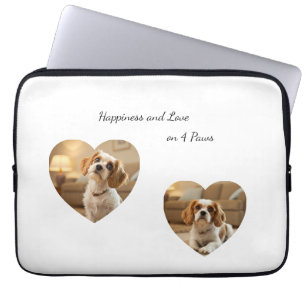 Housse Pour Ordinateur Portable Conception de Chien en Forme de Cœur – “Bonheur su