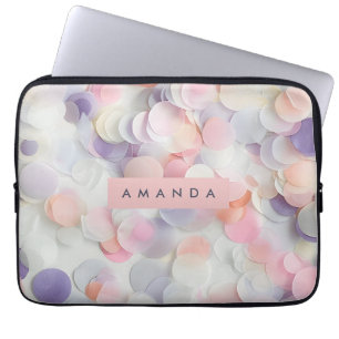 Housse Pour Ordinateur Portable Conception de confettis pastel doux personnalisés