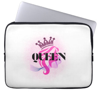 Housse Pour Ordinateur Portable Conception de couronne de reine rose – Puissance f