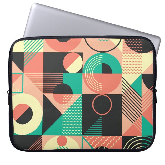 Housse Pour Ordinateur Portable Conception de Motif géométrique rétro (Devant)
