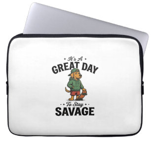 Housse Pour Ordinateur Portable Conception de T-Shirt avec Gravure Vintage Savage
