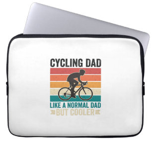 Housse Pour Ordinateur Portable Conception de T-Shirt de Papa Cycliste Vintage pou