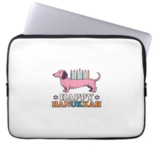 Housse Pour Ordinateur Portable Conception de T-shirt pour chien avec Menorah de D