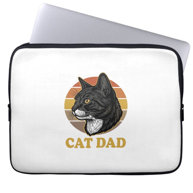 Housse Pour Ordinateur Portable Conception de T-shirt pour papa amateur de chats r (Devant)