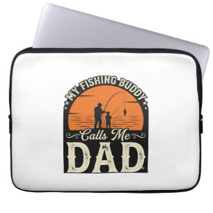 Housse Pour Ordinateur Portable Conception de T-shirt pour papa, copain de pêche v