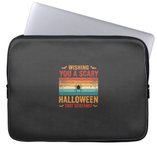 Housse Pour Ordinateur Portable Conception de toile d'araignée d'Halloween effraya