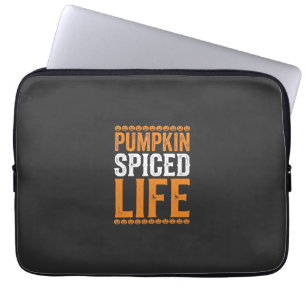 Housse Pour Ordinateur Portable Conception de typographie Halloween Pumpkin Spiced
