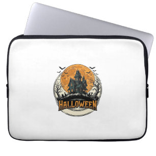 Housse Pour Ordinateur Portable Conception de vecteur de maison hantée Halloween v