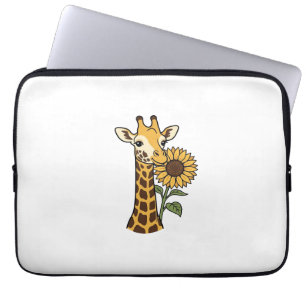 Housse Pour Ordinateur Portable Conception de vecteur de tournesol de girafe vinta