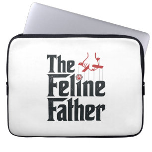 Housse Pour Ordinateur Portable Conception de vecteur d'humour de chat de père fél
