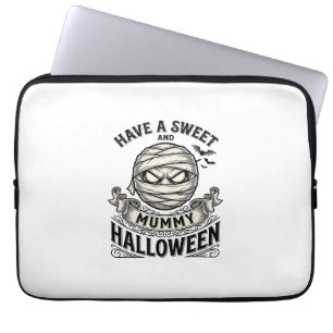 Housse Pour Ordinateur Portable Conception de vecteur vintage Halloween de maman d