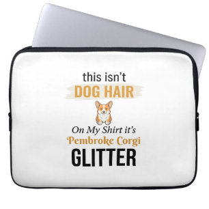 Housse Pour Ordinateur Portable Conception drôle de Pembroke Corgi à paillettes po