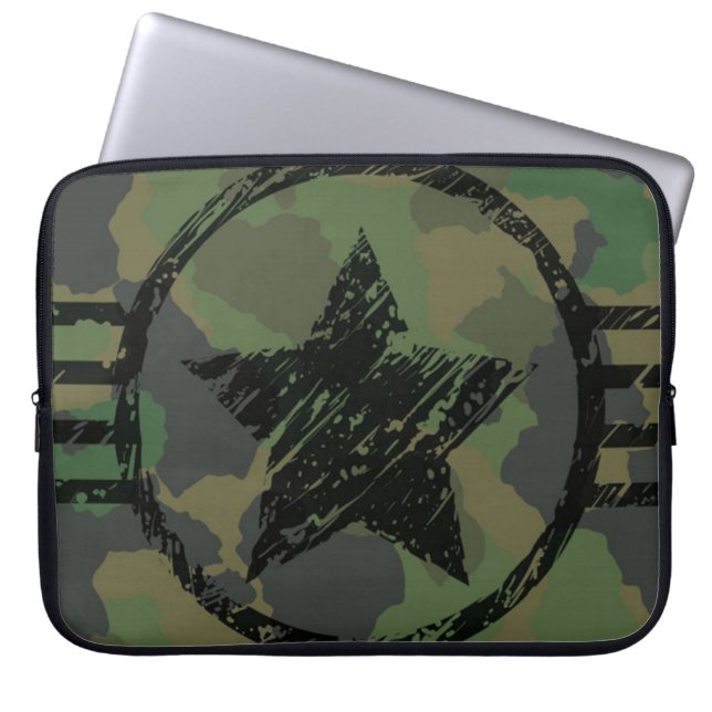 Housse Pour Ordinateur Portable conception du camouflage militaire (Devant)