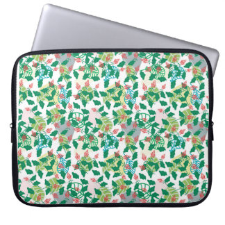 Housse Pour Ordinateur Portable Conception florale feuillue tropicale fraîche