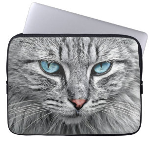 Housse Pour Ordinateur Portable Conception fractale face chat-10682