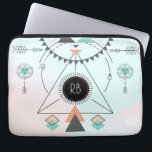 Housse Pour Ordinateur Portable Conception géométrique de totem coloré tribal<br><div class="desc">Design géométrique de totem tribal à thème coloré du sud-ouest élégant.</div>