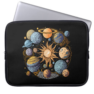 Housse Pour Ordinateur Portable Conception graphique du système solaire