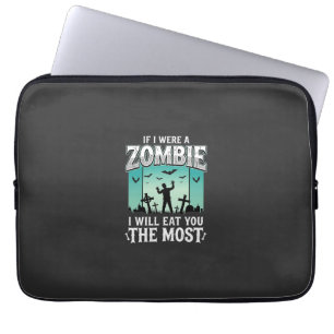 Housse Pour Ordinateur Portable Conception Halloween Zombie Je Vous Mangerai_1