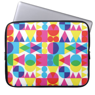 Housse Pour Ordinateur Portable Conception motif géométrique Abstraite et colorée.