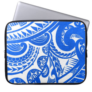 Housse Pour Ordinateur Portable conception tribale négative/inversée de tatouage