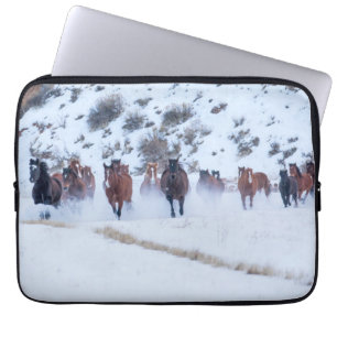 Housse Pour Ordinateur Portable Conduite de chevaux Cowboy Ranch Hideout, Shell,