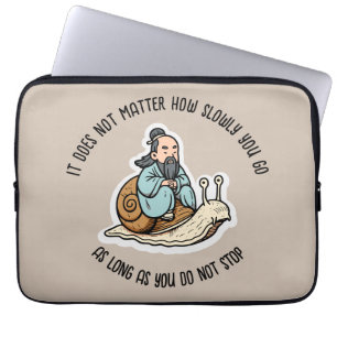 Housse Pour Ordinateur Portable Confucius et l'escargot