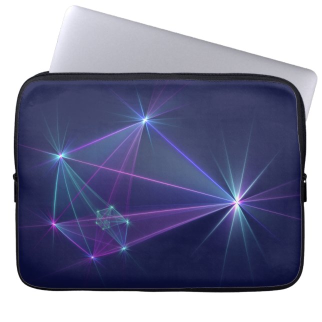 Housse Pour Ordinateur Portable Constellation, Art Fractal Abstrait Imaginaire (Devant)