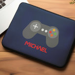 Housse Pour Ordinateur Portable Contrôleur de jeu vidéo cool Enfants Personnalisés<br><div class="desc">Fun Retro Video Game Controller Kids Conception personnalisée pour les joueurs.</div>