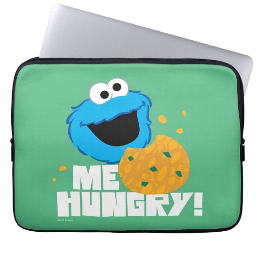 Housse Pour Ordinateur Portable Cookie Monster | Moi Affamé! (Devant)