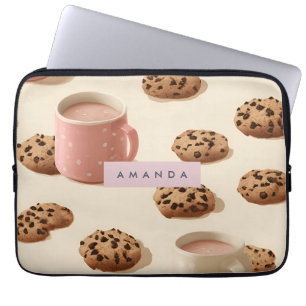 Housse Pour Ordinateur Portable Cookies et lait Cute Pastel personnalisés