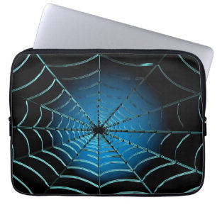 Housse Pour Ordinateur Portable Cool Blue Spider Web