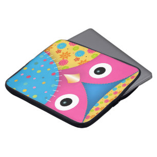 Housse Pour Ordinateur Portable Cool drôle mignonne chouette tendance pois fleuri
