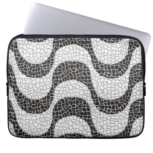Housse Pour Ordinateur Portable Copacabana Sidewalk Brazilian pattern (Devant)