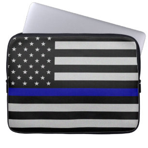 Housse Pour Ordinateur Portable Coque de l'indicateur de ligne bleue mince