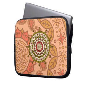 Housse Pour Ordinateur Portable Coque d'ordinateur portable Mehndi Imaginaire Gold