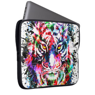 Housse Pour Ordinateur Portable Coque d'ordinateur portable Tiger Dessin coloré