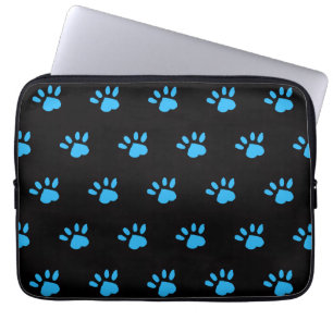 Housse Pour Ordinateur Portable Coque Empreinte de patte Tablet (noir et bleu)