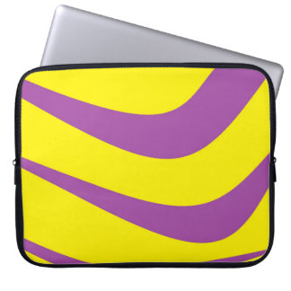Housse Pour Ordinateur Portable Coque Ordinateur Portable Jaune Avec Grilles Viole