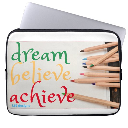 Housse Pour Ordinateur Portable coque portable "DREAM, CROYEVE..." (Devant)