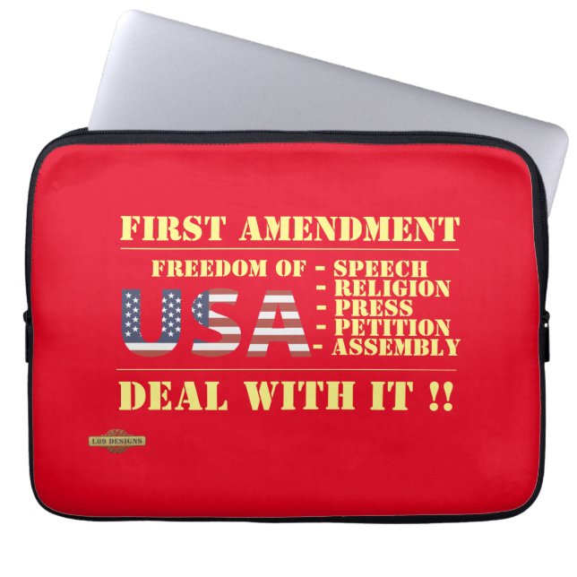 Housse Pour Ordinateur Portable coque portable "PREMIER AMENDEMENT" (Devant)