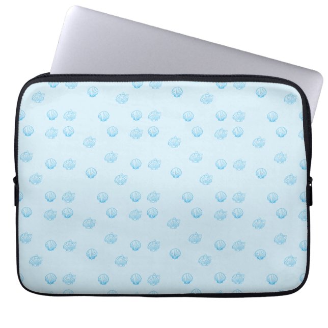 Housse Pour Ordinateur Portable Coquilles Saint-Jacques Contour Minimalisme (Devant)
