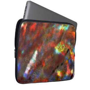 Housse Pour Ordinateur Portable Corail à texture colorée sous verre brut