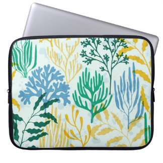 Housse Pour Ordinateur Portable Corail Reef, Algues Motif sans mer.