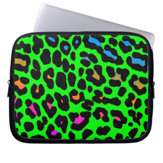 Housse Pour Ordinateur Portable Corey Tiger 80s Néon Imprimé Léopard