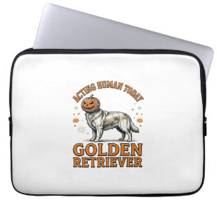 Housse Pour Ordinateur Portable Costume de chien Citrouille de Halloween pour Retr