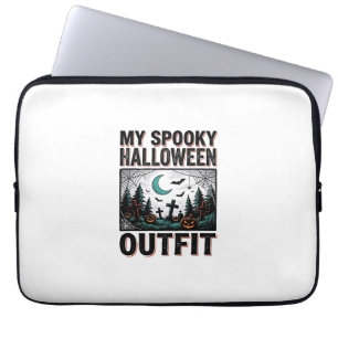 Housse Pour Ordinateur Portable Costume Halloween effrayant Vintage Graveyard Tee_