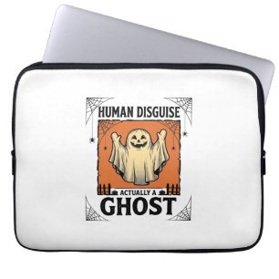 Housse Pour Ordinateur Portable Costume Humain Fantôme Humour Halloween Vintage_1