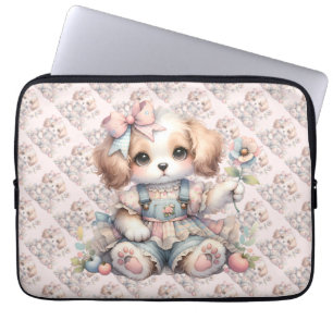 Housse Pour Ordinateur Portable Cosy Kawaii Cottagecore Farmcore Chiot Style