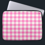 Housse Pour Ordinateur Portable Cottagecore En vichy rose<br><div class="desc">Pique-nique printanière moderne,  avec motif tartan en vichy plaid aux couleurs chaudes rose et blanc.</div>